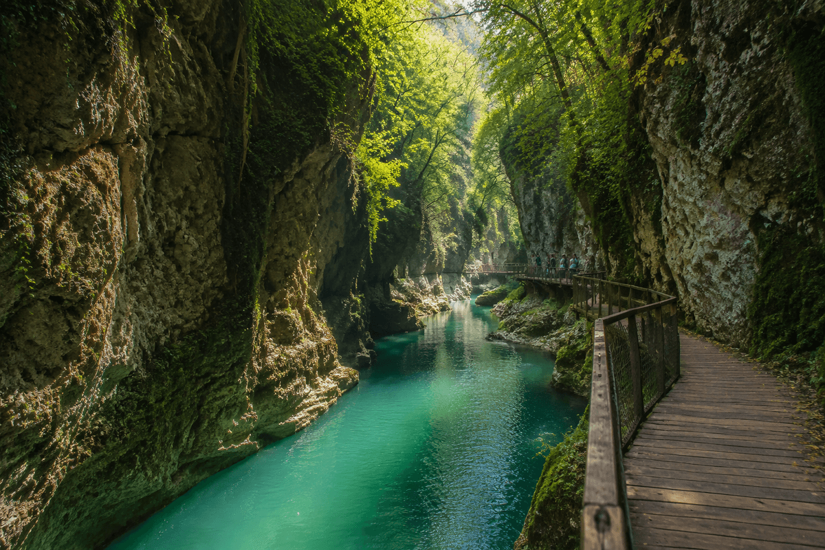 Kutaisi region for caves, canyons, ruins